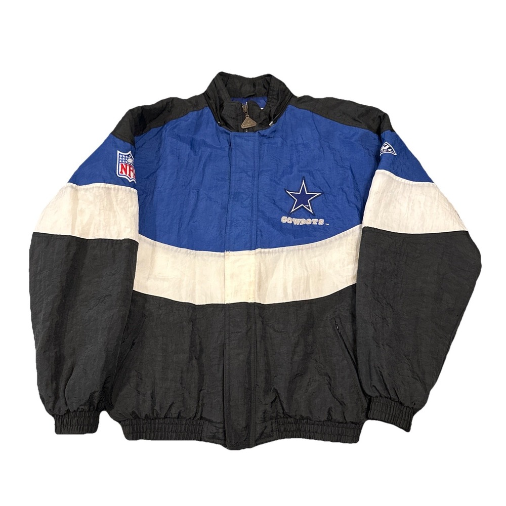 Vintage Apex One Pro Line Dallas Cowboys Jacket Youth XL Mens Medium NFL Blue